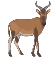 Gif animé antilope marron fonçé